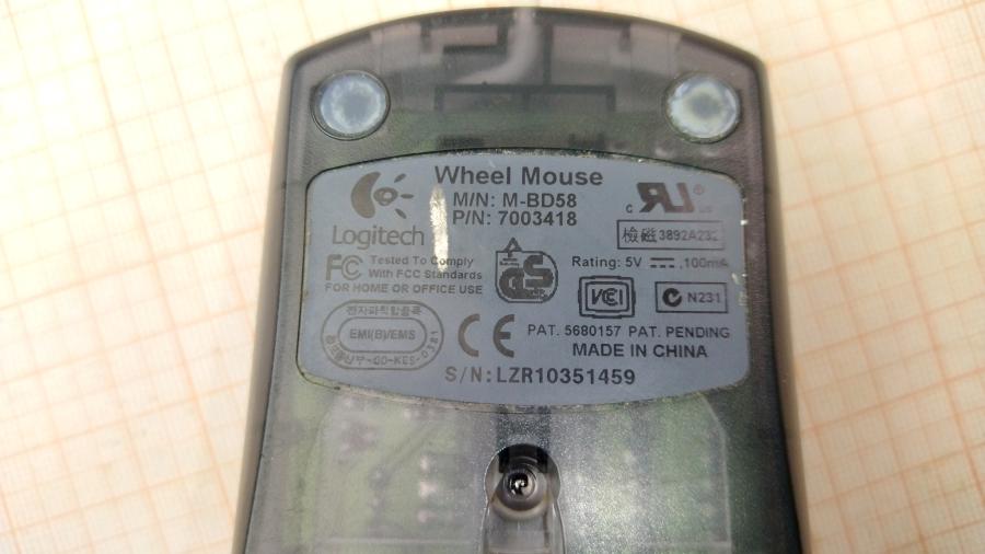 150-039-001 Мышь проводная Logitech M-BD58 #4