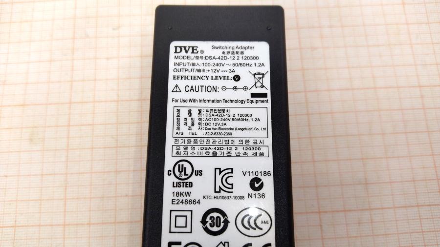 088-645-001 БП для мониторов DVE DSA-42D-12 120300 #4