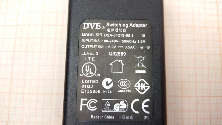 088-390-002 БП для мониторов DVE DSA-0421S-05 1 18 #4