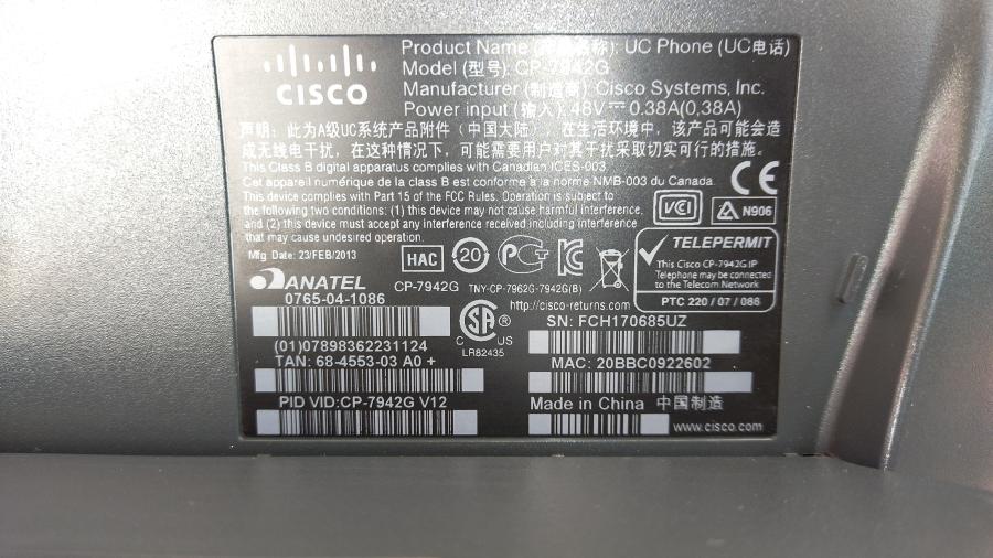 168-103-001 Телефон VoIP CISCO CP-7942G #12
