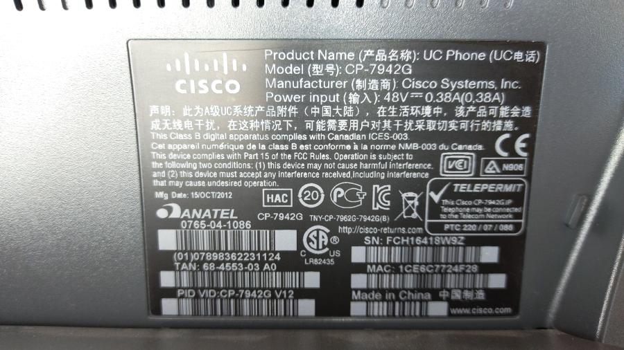 168-103-002 Телефон VoIP CISCO CP-7942G #12
