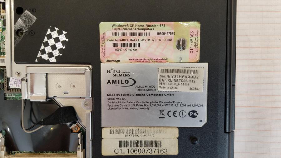 089-112-001 Ноутбук FUJITSU-SIEMENS AMILO M1450G #10