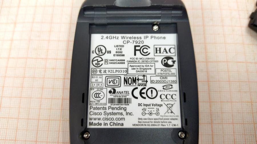 168-107-001 Телефон VoIP CISCO CP-7920 #9