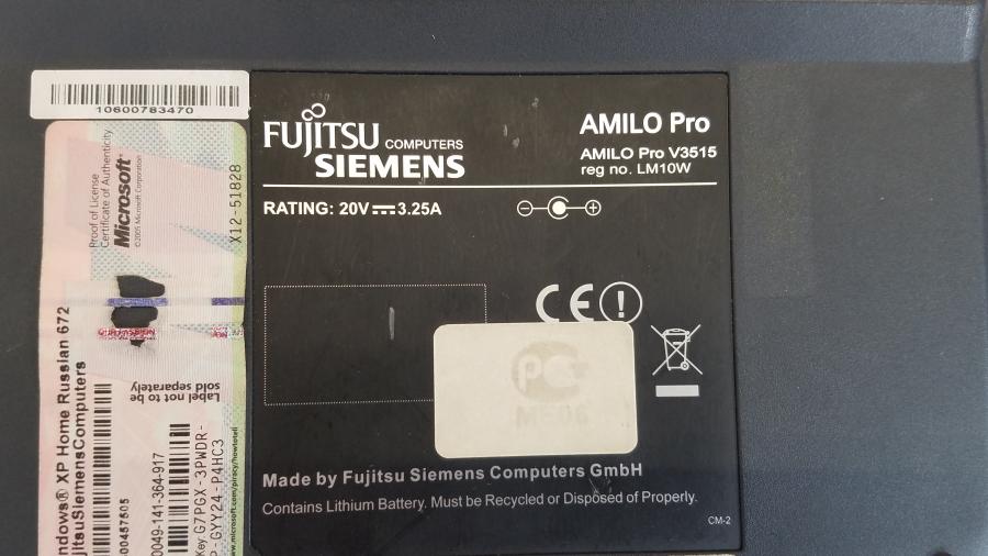 089-106-003 Ноутбук FUJITSU-SIEMENS AMILO Pro V3515 (WL1) #11