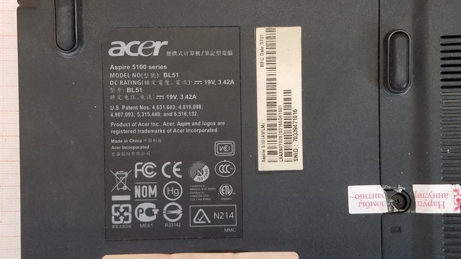089-067-008 Ноутбук ACER Aspire 5101AWLMi #10