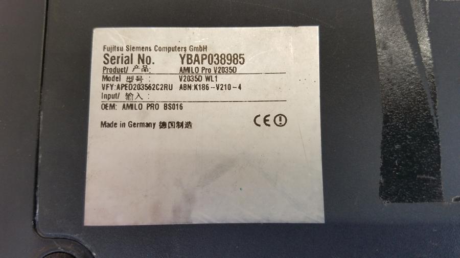 089-191-001 Ноутбук FUJITSU-SIEMENS AMILO Pro V2035D WL1 #13