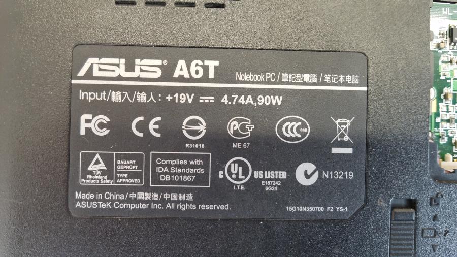 089-078-002 Ноутбук ASUS A6T #11