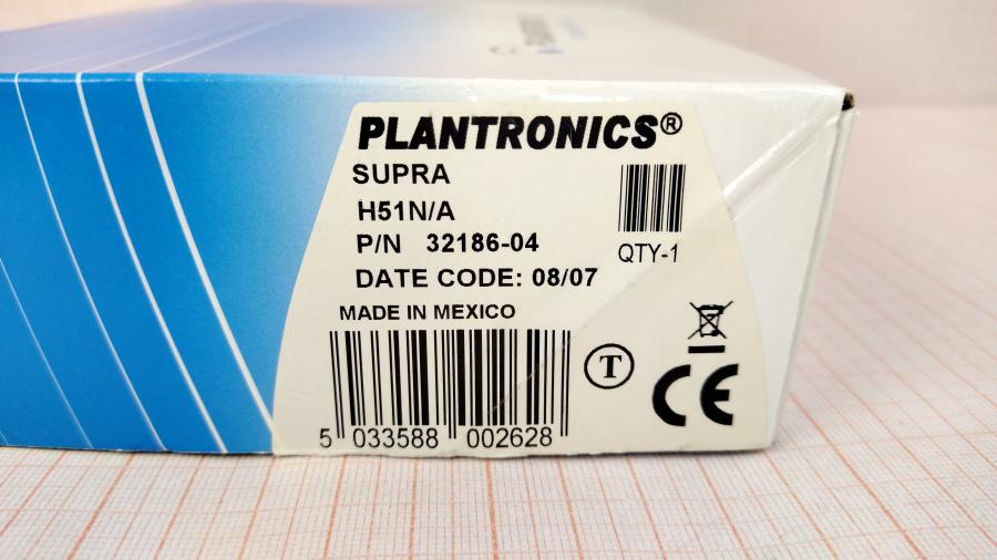 124-068-001 Моно-гарнитура PLANTRONICS SUPRA H51N/A (32186-04) #11