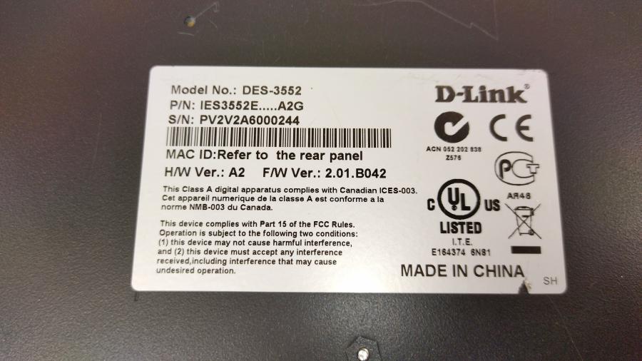 088-708-001 Коммутатор управляемый D-LINK DES-3552 #13