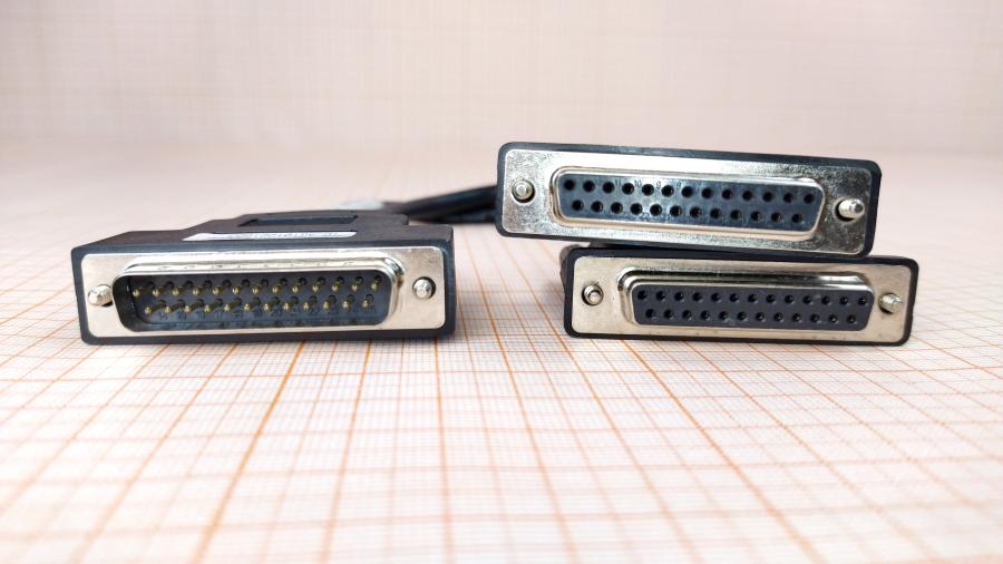 088-731-001 Кабель LPT  DB25 (М) - 2x DB25 (F) #4