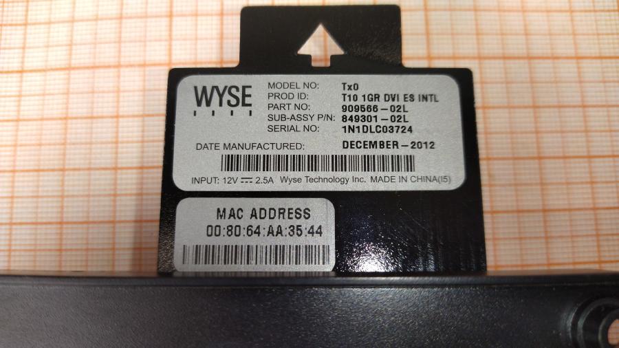 088-735-002 Тонкий клиент WYSE Tx0 909566-02L #14