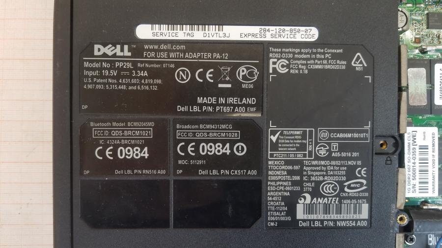 089-149-004 Ноутбук DELL INSPIRON 1525 #11