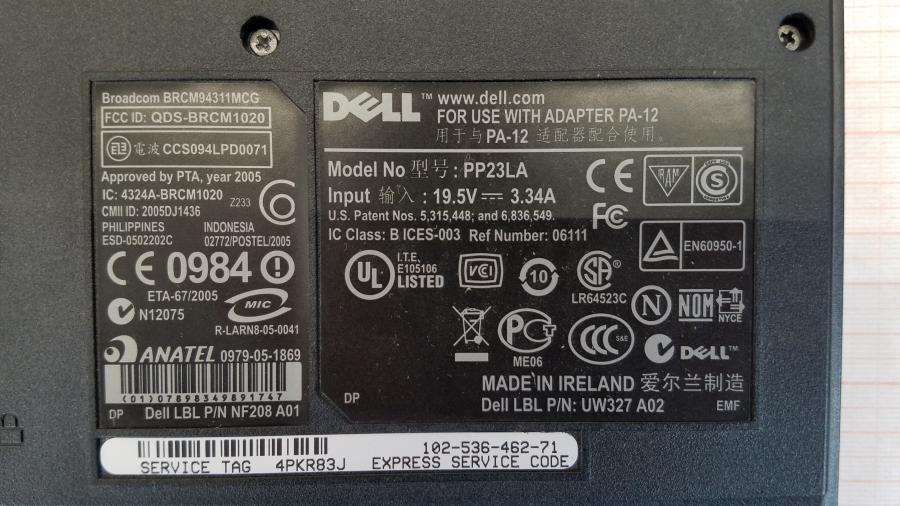 089-150-001 Ноутбук DELL INSPIRON 1501 #12