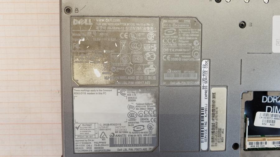 089-152-015 Ноутбук DELL LATITUDE D610 #10