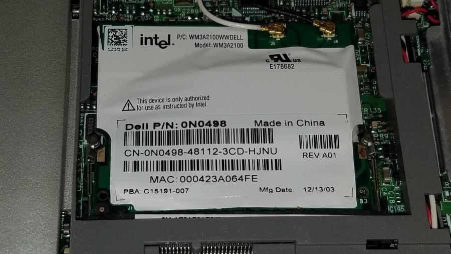 089-166-003 Ноутбук DELL LATITUDE D400 #18