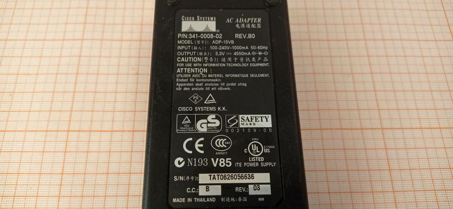 088-749-001 БП для IP телефона CISCO ADP-15VB #7