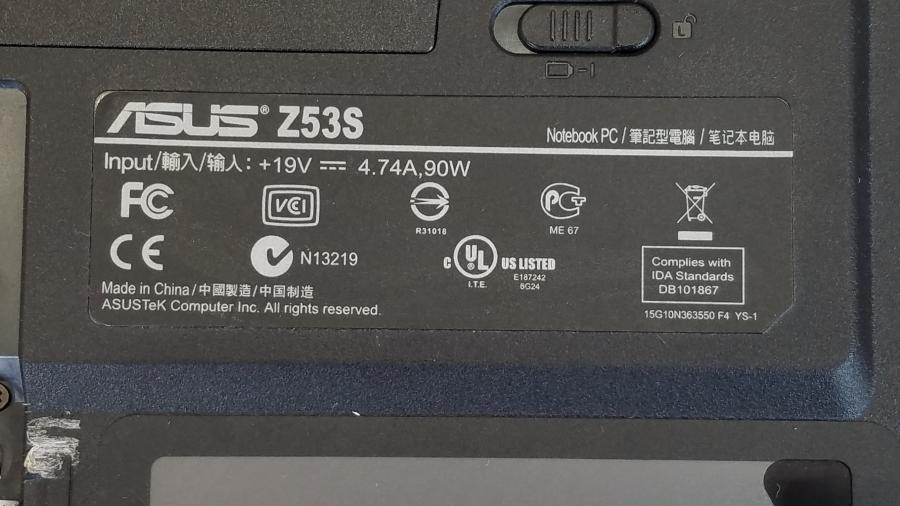 089-182-001 Ноутбук ASUS Z53S #13