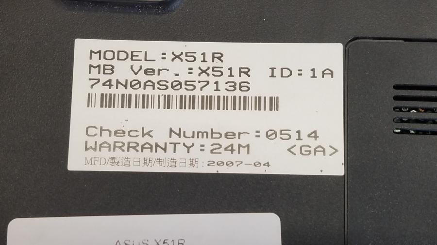 089-120-006 Ноутбук ASUS X51R #11
