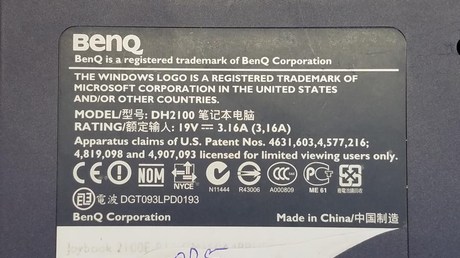 089-100-002 Ноутбук BENQ Joybook 2100E-R12 (CM350A4BBH5) #10