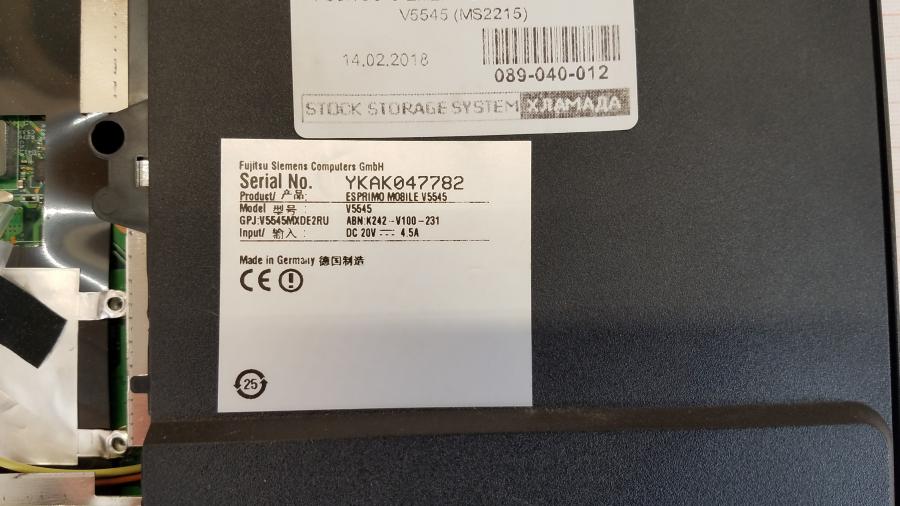 089-040-012 Ноутбук FUJITSU-SIEMENS ESPRIMO Mobile V5545 (MS2215) #11