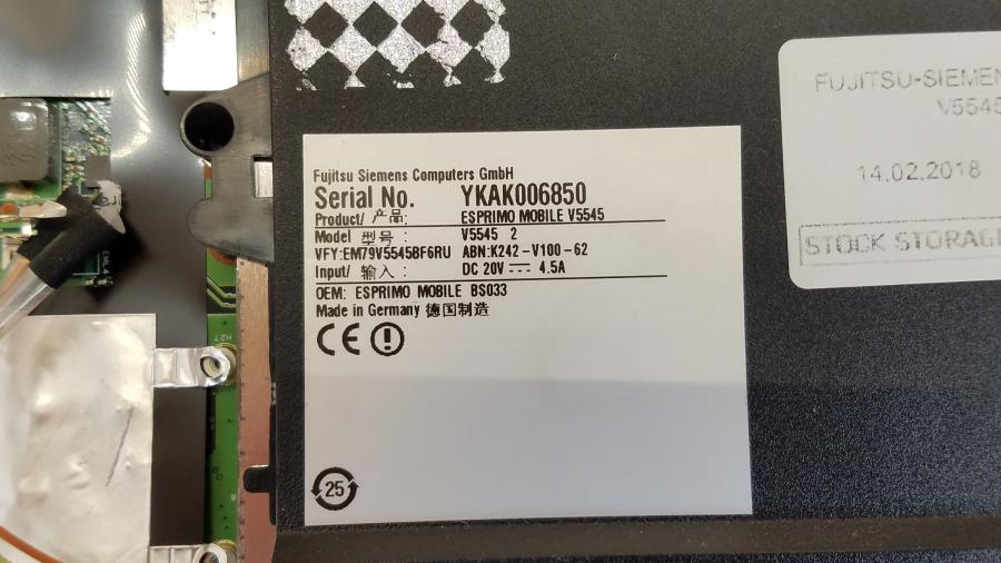 089-040-011 Ноутбук FUJITSU-SIEMENS ESPRIMO Mobile V5545 (MS2215) #11