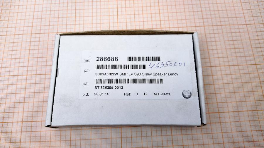 088-837-001 Динамик для смартфона LENOVO SSB9A6N22W #3