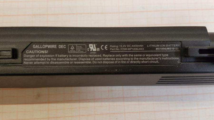 089-122-004 Ноутбук MSI MEGABOOK S310 MS-1312 #15