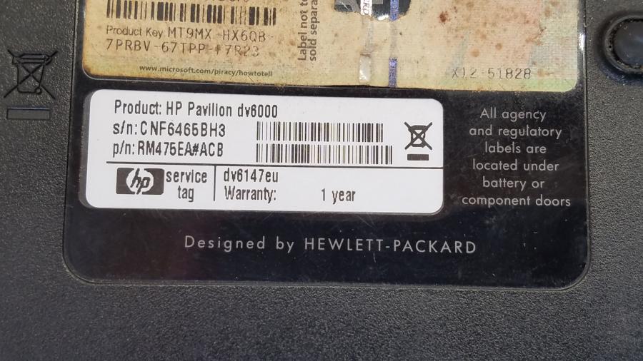 089-008-035 Ноутбук HP Pavilion dv6000 (dv6147eu) #10
