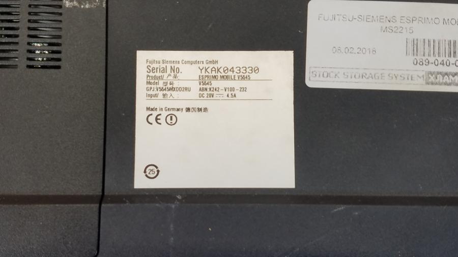 089-040-003 Ноутбук FUJITSU-SIEMENS ESPRIMO Mobile V5545 (MS2215) #10