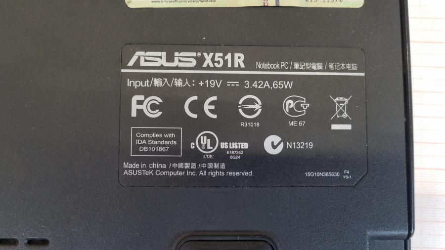 089-120-002 Ноутбук ASUS X51R #12
