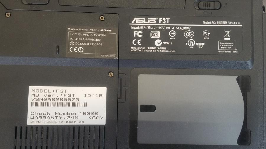 089-048-025 Ноутбук ASUS F3T #10