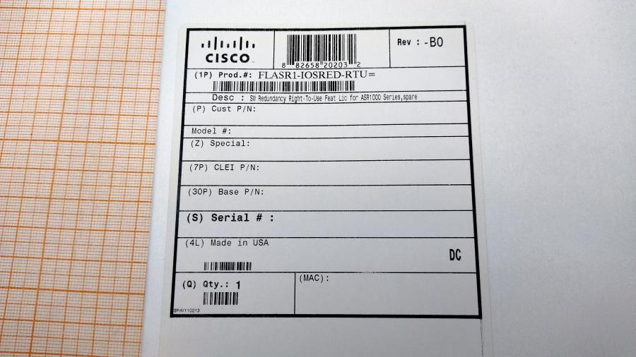 088-921-001 ПО для CISCO CISCO FLASR1-IOSRED-RTU= #3