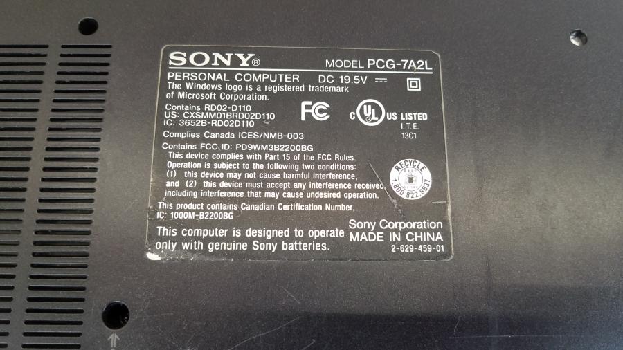 089-096-001 Ноутбук SONY VGN-FS660P/W #10