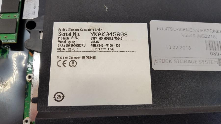 089-040-007 Ноутбук FUJITSU-SIEMENS ESPRIMO Mobile V5545 (MS2215) #10