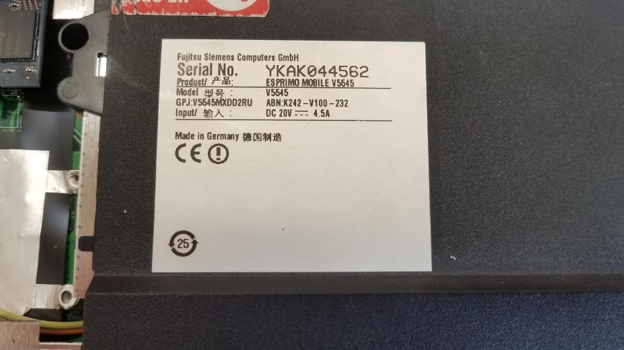 089-040-009 Ноутбук FUJITSU-SIEMENS ESPRIMO Mobile V5545 (MS2215) #11