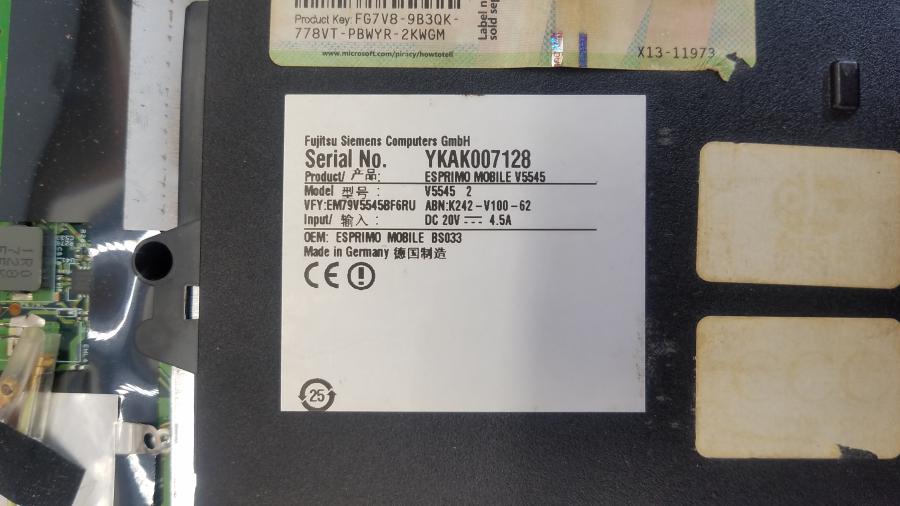 089-040-008 Ноутбук FUJITSU-SIEMENS ESPRIMO Mobile V5545 (MS2215) #13