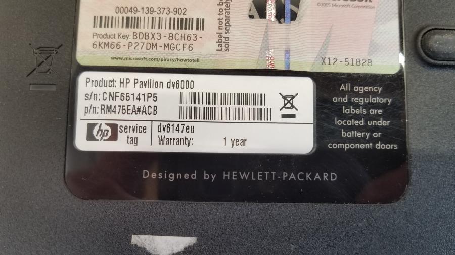 089-008-048 Ноутбук HP Pavilion dv6000 (dv6147eu) #10
