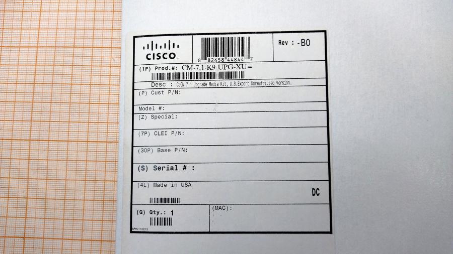 088-960-001 ПО для CISCO CISCO CM-7.1-K9-UPG-XU= #3