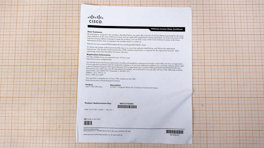 088-960-001 ПО для CISCO CISCO CM-7.1-K9-UPG-XU= #9