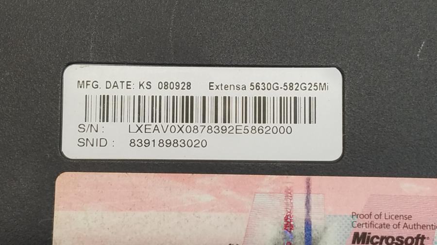 089-121-001 Ноутбук ACER Extensa 5630G-582G25Mi #12