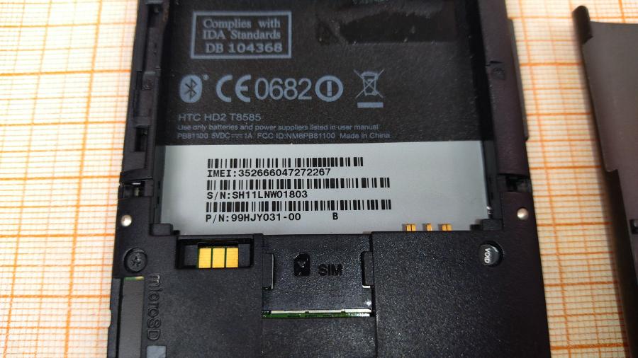 114-024-002 Смартфон HTC T8585 HD2 #5