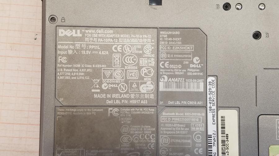 089-152-003 Ноутбук DELL LATITUDE D610 #12