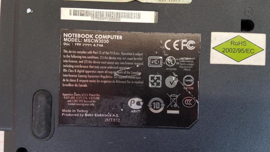 089-021-011 Ноутбук BEKO MSCW3030 #11