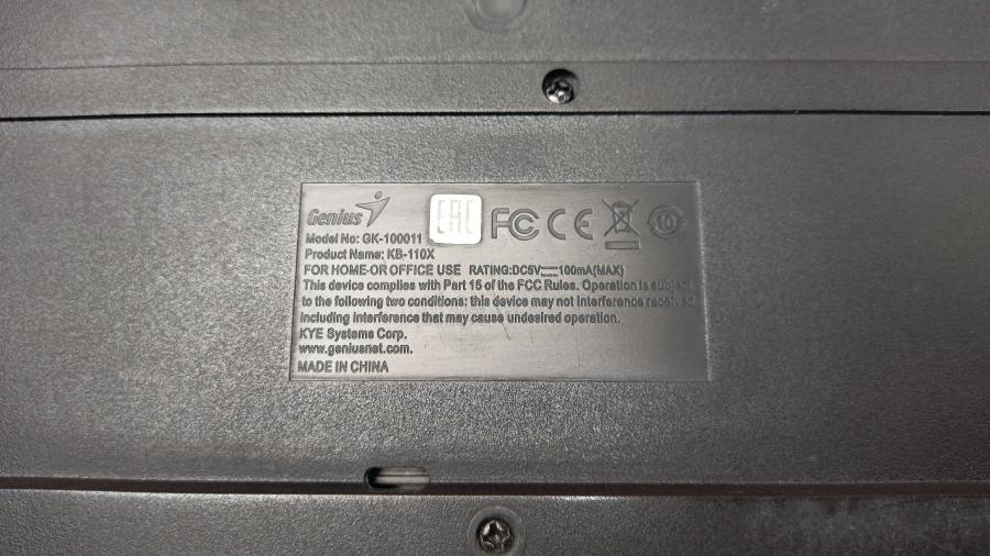 157-046-001 Клавиатура проводная Genius KB-110X USB #5