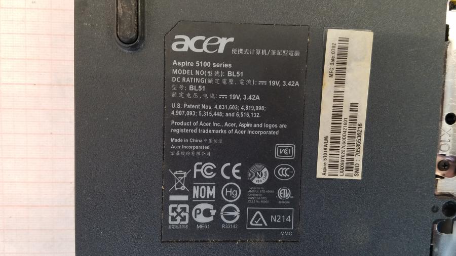 089-067-002 Ноутбук ACER Aspire 5101AWLMi #10