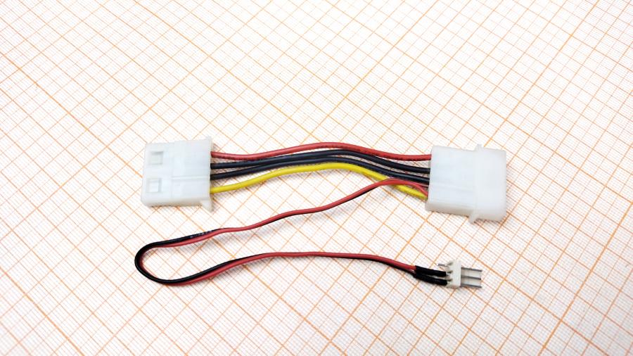 114-165-001 Переходник питания  Molex (M) - Molex (F) + 3-Pin #1