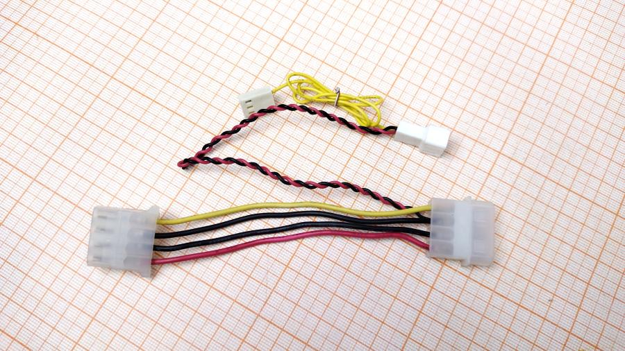 114-167-001 Переходник питания   Molex (M) - Molex (F) + 3-Pin + 3-Pin PWM #1
