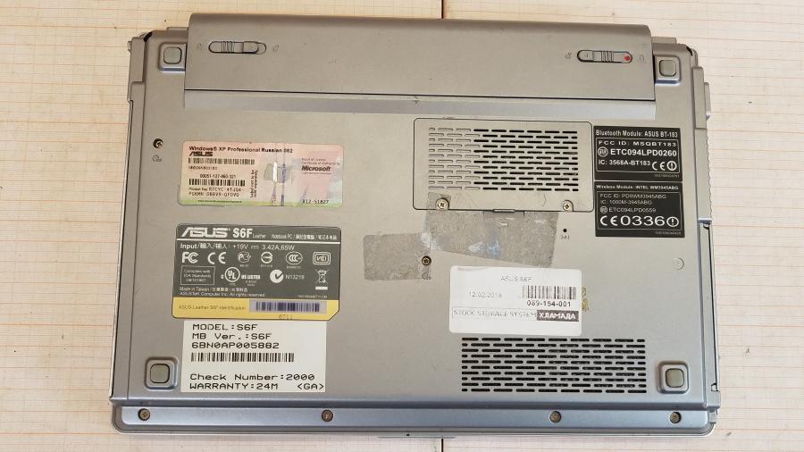 089-154-001 Ноутбук ASUS S6F #9