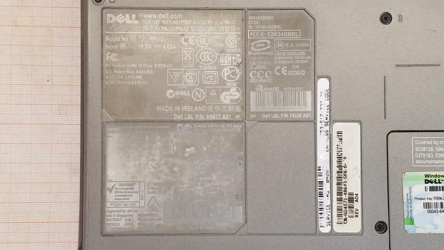 089-152-009 Ноутбук DELL LATITUDE D610 #10