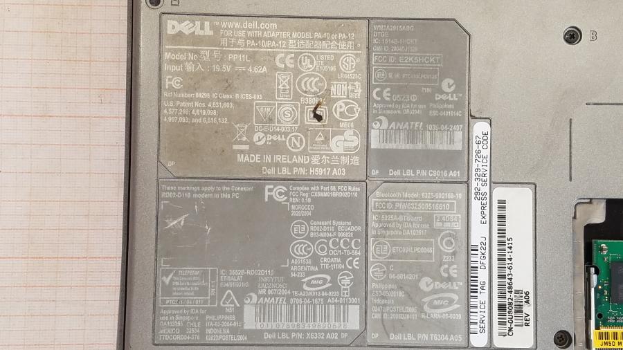089-152-007 Ноутбук DELL LATITUDE D610 #10